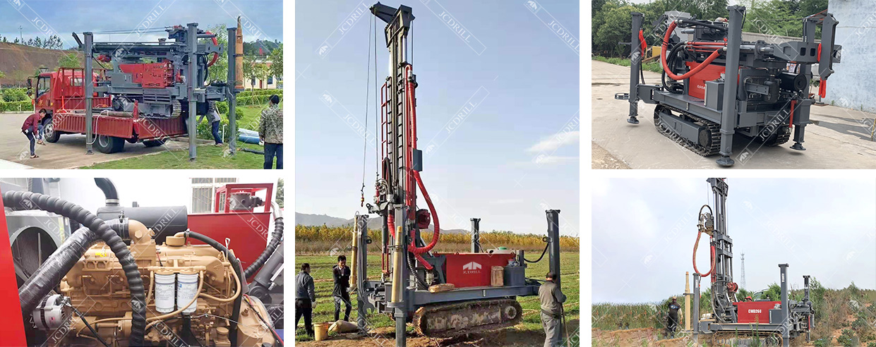 Borehole Hydraulic Crawler Mounted Water Well Drill Rig