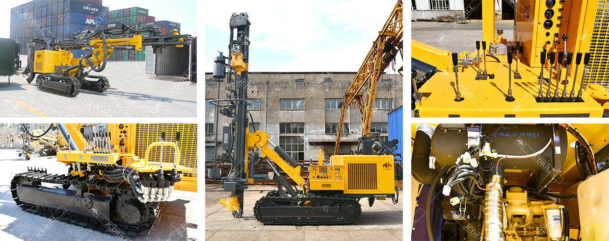 JC900 Hydraulic Crawler DTH Rock Blasting Rotary Drilling Rig